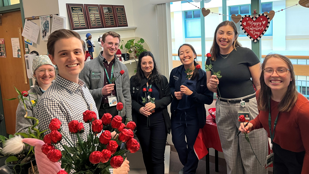 Residents and Fellows on Valentines Day